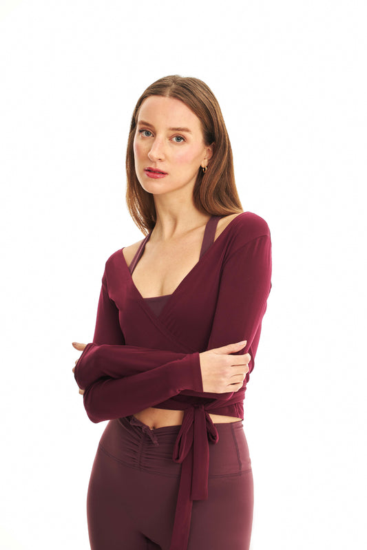 GRAPE GLAZE BALLERINA WRAP TOP ÜST