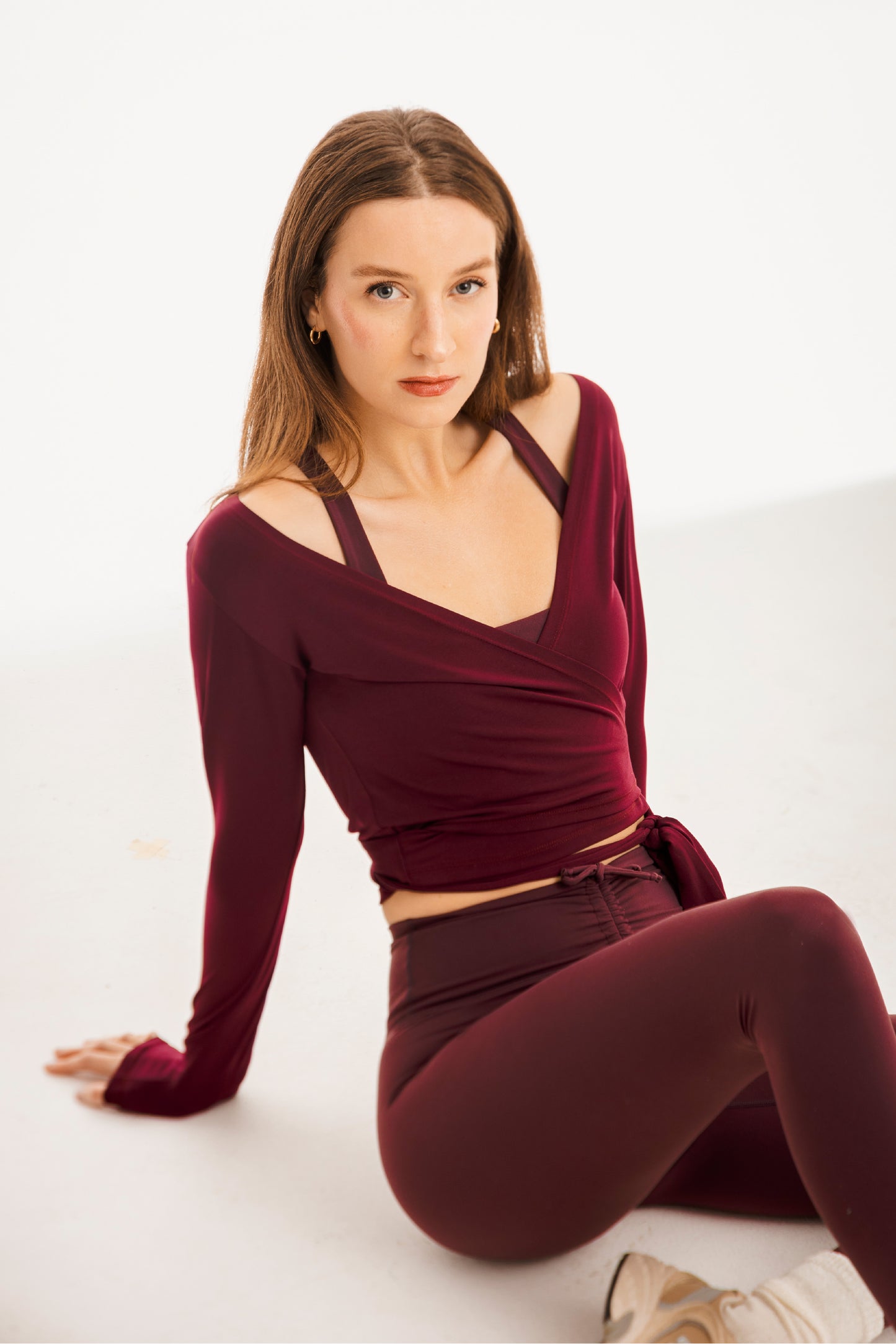 GRAPE GLAZE BALLERINA WRAP TOP ÜST