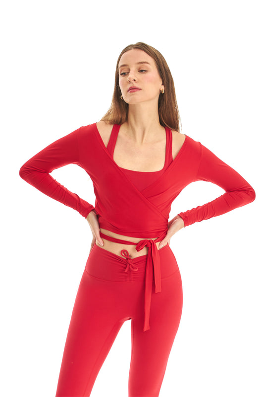 SPICY BERRY BALLERINA WRAP TOP ÜST